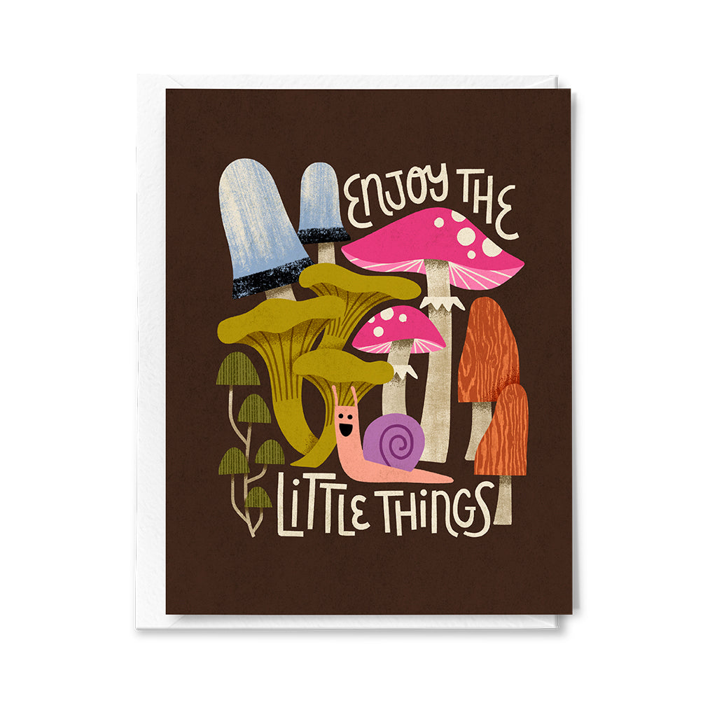 Snail Enjoy the Little Things Card, Half and a Third