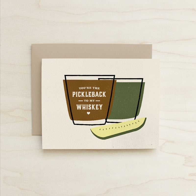 Pickleback to my Whiskey Card, Katey Mangels, Half and a Third, Card